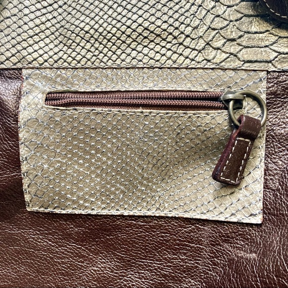 PULICATI. Fine Italian leather, extra large bag. - Picture 15 of 16